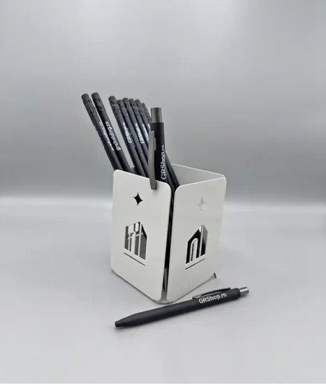 Set tăvițe metalice pentru birou OFFICE 3, OF6A-S3, model 6, alb