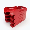Set tăvițe metalice pentru birou OFFICE 4, OF6R-S4, model 6, roșu