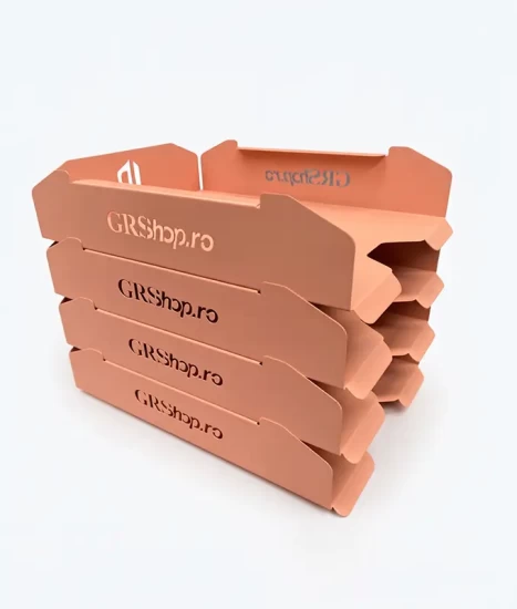 Set tăvițe metalice pentru birou OFFICE 4, OF6P-S4, model 6, pink