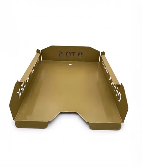 Set tăvițe metalice pentru birou OFFICE 3, OF5G-S3, model 5, gold