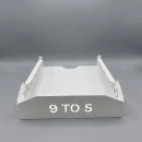 Set tăvițe metalice pentru birou OFFICE 3, OF5A-S3, model 5, alb
