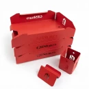 Set tăvițe metalice pentru birou OFFICE 3, OF6R-S3, model 6, roșu