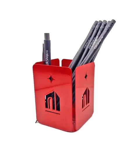 Set tăvițe metalice pentru birou OFFICE 3, OF6R-S3, model 6, roșu