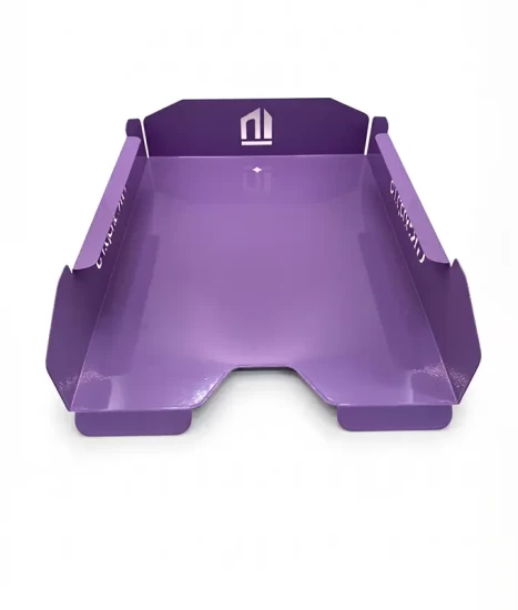 Set tăvițe metalice pentru birou OFFICE 3, OF6V-S3, model 6, violet