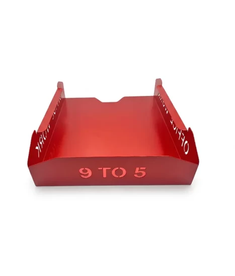 Set tăvițe metalice pentru birou OFFICE 3, OF5R-S3, model 5, roșu