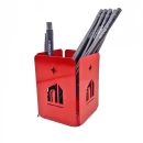 Set tăvițe metalice pentru birou OFFICE 3, OF6R-S3, model 6, roșu