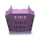 Set tăvițe metalice pentru birou OFFICE 4, OF5V-S4, model 5, violet