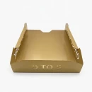 Set tăvițe metalice pentru birou OFFICE 3, OF5G-S3, model 5, gold