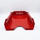 Set tăvițe metalice pentru birou OFFICE 3, OF5R-S3, model 5, roșu
