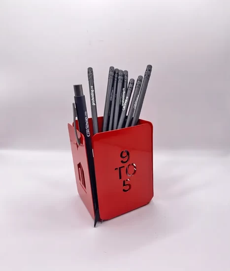 Set tăvițe metalice pentru birou OFFICE 3, OF5R-S3, model 5, roșu