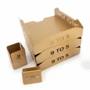Set tăvițe metalice pentru birou OFFICE 3, OF5G-S3, model 5, gold