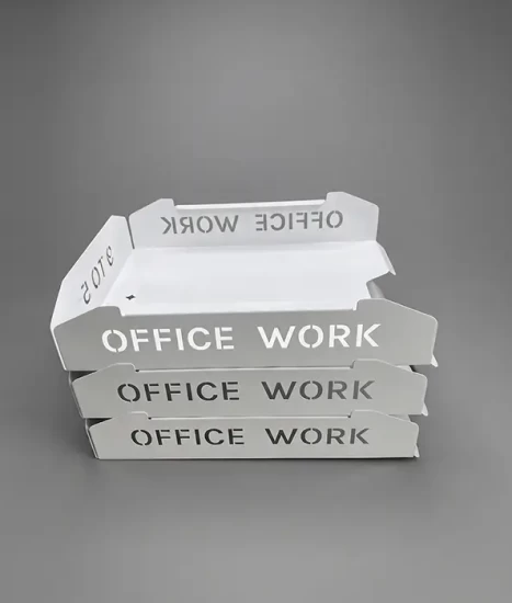 Set tăvițe metalice pentru birou OFFICE 3, OF5A-S3, model 5, alb