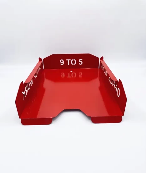 Set tăvițe metalice pentru birou OFFICE 3, OF5R-S3, model 5, roșu