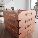 Set tăvițe metalice pentru birou OFFICE 4, OF5P-S4, model 5, pink