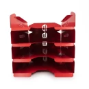 Set tăvițe metalice pentru birou OFFICE 4, OF6R-S4, model 6, roșu