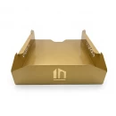 Set tăvițe metalice pentru birou OFFICE 4, OF6G-S4, model 6, gold
