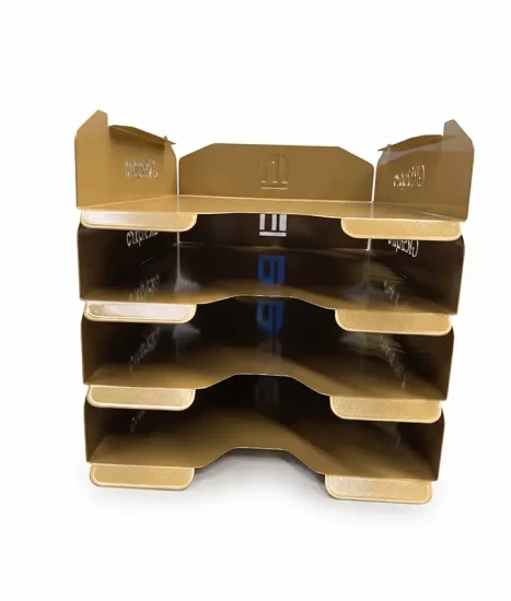 Set tăvițe metalice pentru birou OFFICE 4, OF6G-S4, model 6, gold