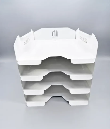 Set tăvițe metalice pentru birou OFFICE 4, OF6A-S4, model 6, alb