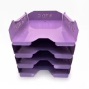 Set tăvițe metalice pentru birou OFFICE 4, OF5V-S4, model 5, violet