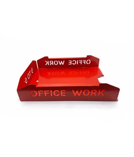 Set tăvițe metalice pentru birou OFFICE 3, OF5R-S3, model 5, roșu