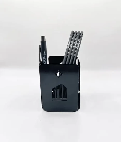 Set tăvițe metalice pentru birou OFFICE 3, OF6N-S3, model 6, negru