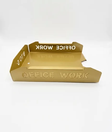 Set tăvițe metalice pentru birou OFFICE 3, OF5G-S3, model 5, gold