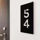 Plăcuță din aluminiu pentru numerotare apartamente, model N12