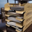 Set tăvițe metalice pentru birou OFFICE 4, OF5G-S4, model 5, gold
