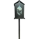 Felinar metalic pentru cimitir, GRS F6N, vopsit electrostatic negru, cu picior