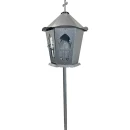 Felinar metalic pentru cimitir, GRS F3G, vopsit electrostatic gri-argintiu, cu picior,