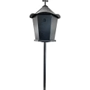 Felinar metalic pentru cimitir, GRS F3N, vopsit electrostatic negru, cu picior