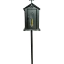Felinar metalic pentru cimitir, GRS F4N, vopsit electrostatic negru, cu picior
