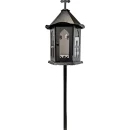 Felinar metalic pentru cimitir, GRS F2N, vopsit electrostatic negru, cu picior