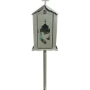 Felinar metalic pentru cimitir, GRS F6G, vopsit electrostatic gri, cu picior