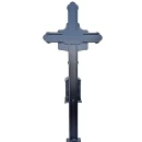 Cruce metalică cimitir cu felinar, GRS-CR4 – 182x75 cm, vopsită electrostatic