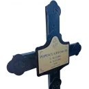 Cruce Metalică Cimitir cu felinar, GRS-CR3 – 150x62 cm, vopsită electrostatic