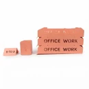Set tăvițe metalice pentru birou OFFICE 3, OF5P-S3, model 5, pink
