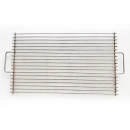 Grill pentru grătar cărbuni, inox 6 mm, 37 x 60 cm, cu mânere