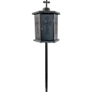 Felinar metalic pentru cimitir, GRS F8N, vopsit electrostatic negru