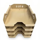 Set tăvițe metalice pentru birou OFFICE 4, OF5G-S4, model 5, gold