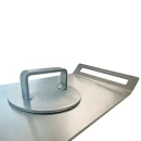 Plită inox pentru gătit la foc, GRS PX6, inox 6 mm grosime, mânere laterale, 63 x 23 cm
