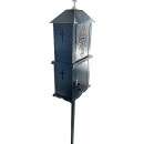 Felinar metalic pentru cimitir, GRS F1N, vopsit electrostatic negru, cu picior detasabil