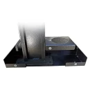 Bază metalică decorativă pentru cruce cimitir cu felinar GRS-BZCR4, 40x12 cm, neagră