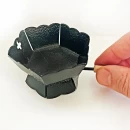 Cățuie din metal cu mâner din lemn pentru ars tămâie, GRS-K3N, negru, 80mm