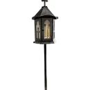 Felinar metalic pentru cimitir, GRS F2N, vopsit electrostatic negru, cu picior