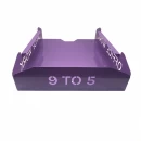 Set tăvițe metalice pentru birou OFFICE 3, OF5V-S3, model 5, violet