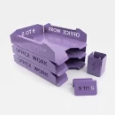 Set tăvițe metalice pentru birou OFFICE 3, OF5V-S3, model 5, violet