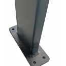 Bază metalică decorativă pentru cruce cimitir cu felinar GRS-BZCR4, 40x12 cm, neagră