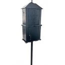 Felinar metalic pentru cimitir, GRS F1N, vopsit electrostatic negru, cu picior detasabil