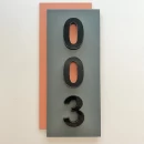 Plăcuță din aluminiu pentru numerotare apartamente, model N23